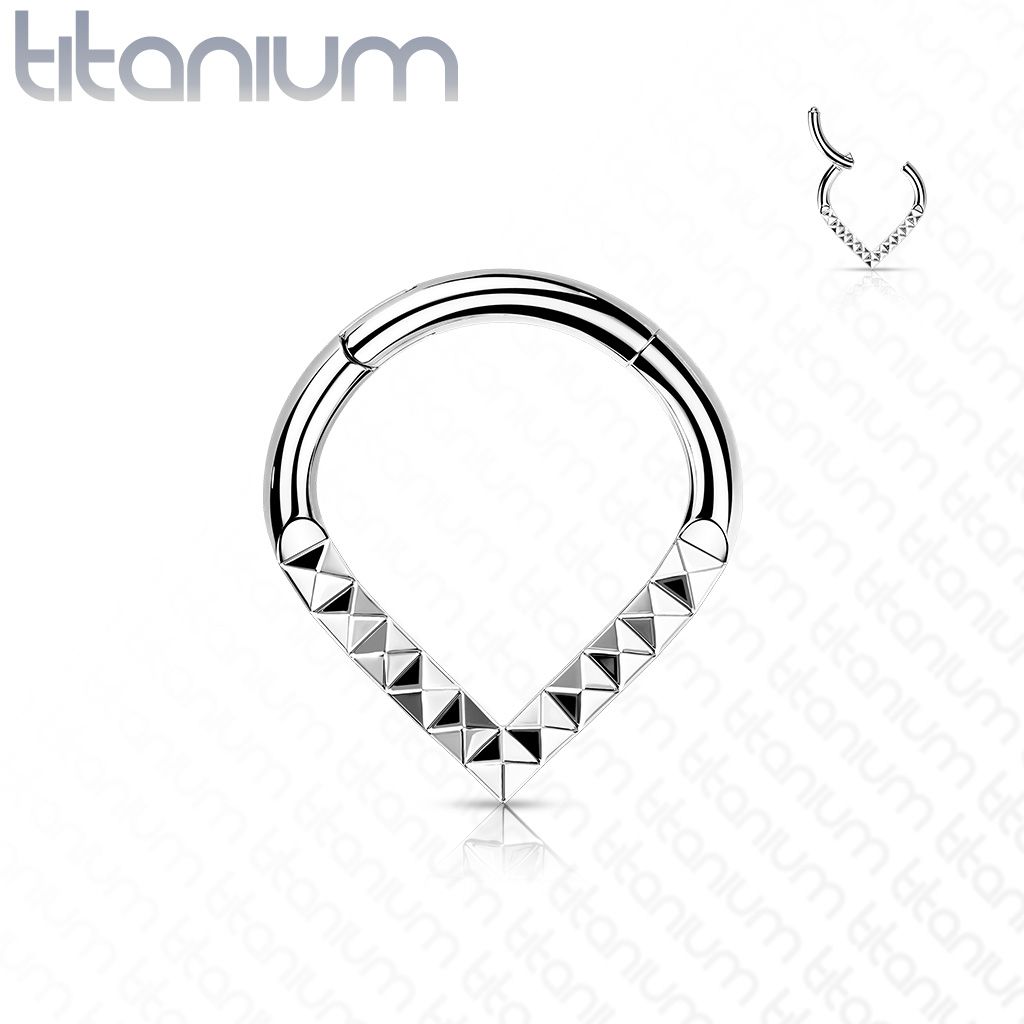 Segment kruh - helix / cartilage / tragus piercing TITAN, 1,2 x 8 mm - TIT1143-1208