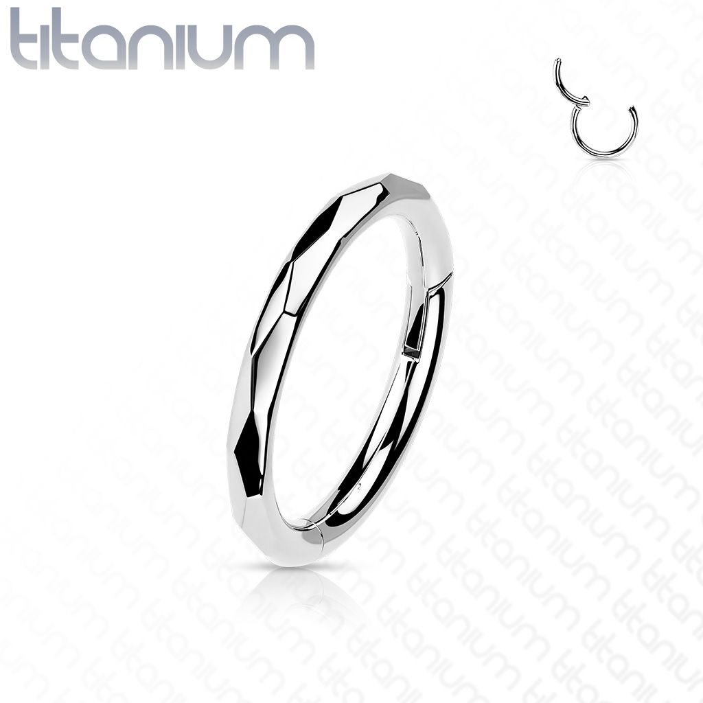 Levně Segment kruh - helix / cartilage / tragus piercing TITAN (1,2 x 8 mm) - TIT1144-1208