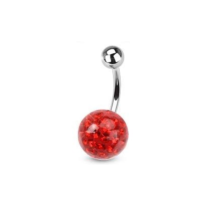 Piercing do pupíku s kamínky Crystals From Swarovski® SIAM (1,6 x 10 mm)