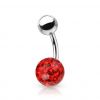 Piercing do pupíku s kamínky Crystals From Swarovski® kulička 8mm (1,6 x 8 mm)