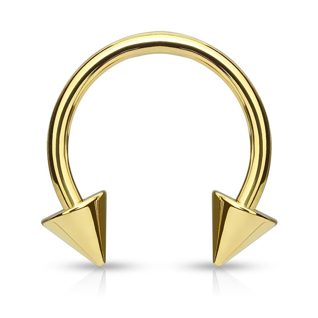 Levně S4U Zlacená podkova (1,2 x 8 mm, 3 x 3 mm) - PV01015GD-120833
