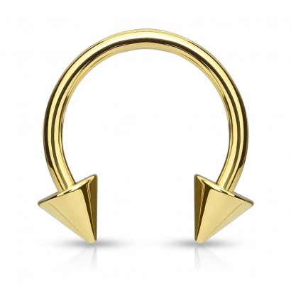 Zlacená podkova (1,6 x 10 mm, 4 x 4 mm)