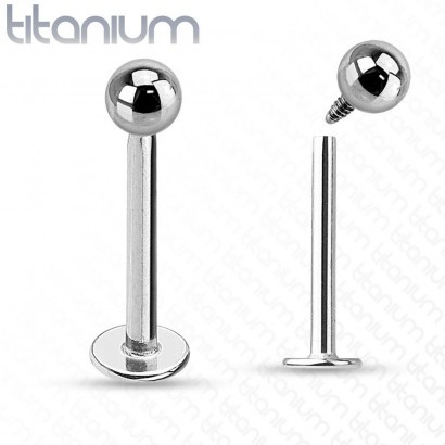 Piercing do brady - labreta TITAN (3 mm, 1,2 x 8 mm)