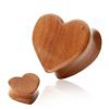 Cherry Wood plug - srdce (8 mm)