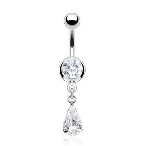 Piercing do pupíku kapka (čirá) - WP01254-C