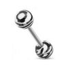 Piercing do jazyka  - zebrovaný (růžová)