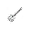 Piercing do nosu - čtvercový kamínek 3 x 3 mm