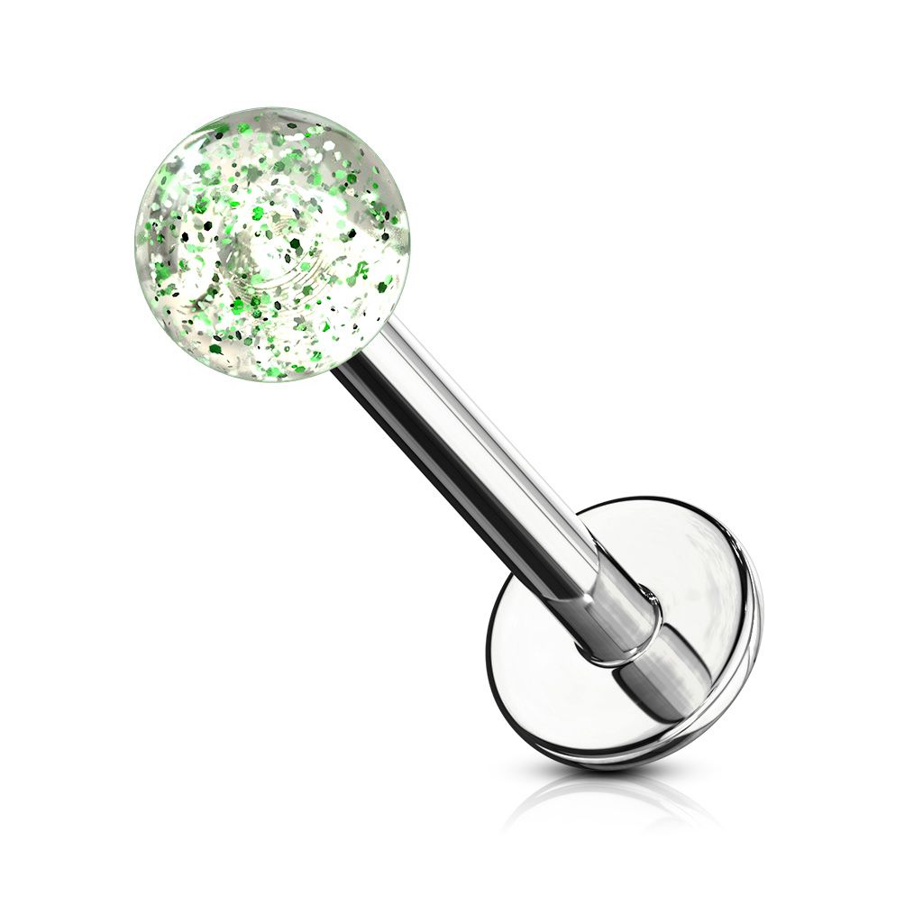 S4U Piercing do brady - labreta (zelená) - LB01044-G