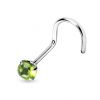 Stříbrný piercing do nosu - zirkon 3mm (čirá)