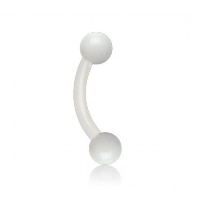 Piercing do obočí (bílá)