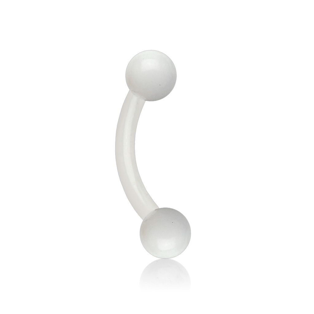 Piercing do obočí (bílá) - OB01135-W