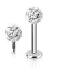 Piercing do brady labreta s krystaly Crystals from  SWAROVSKI®1,2 x 6 mm