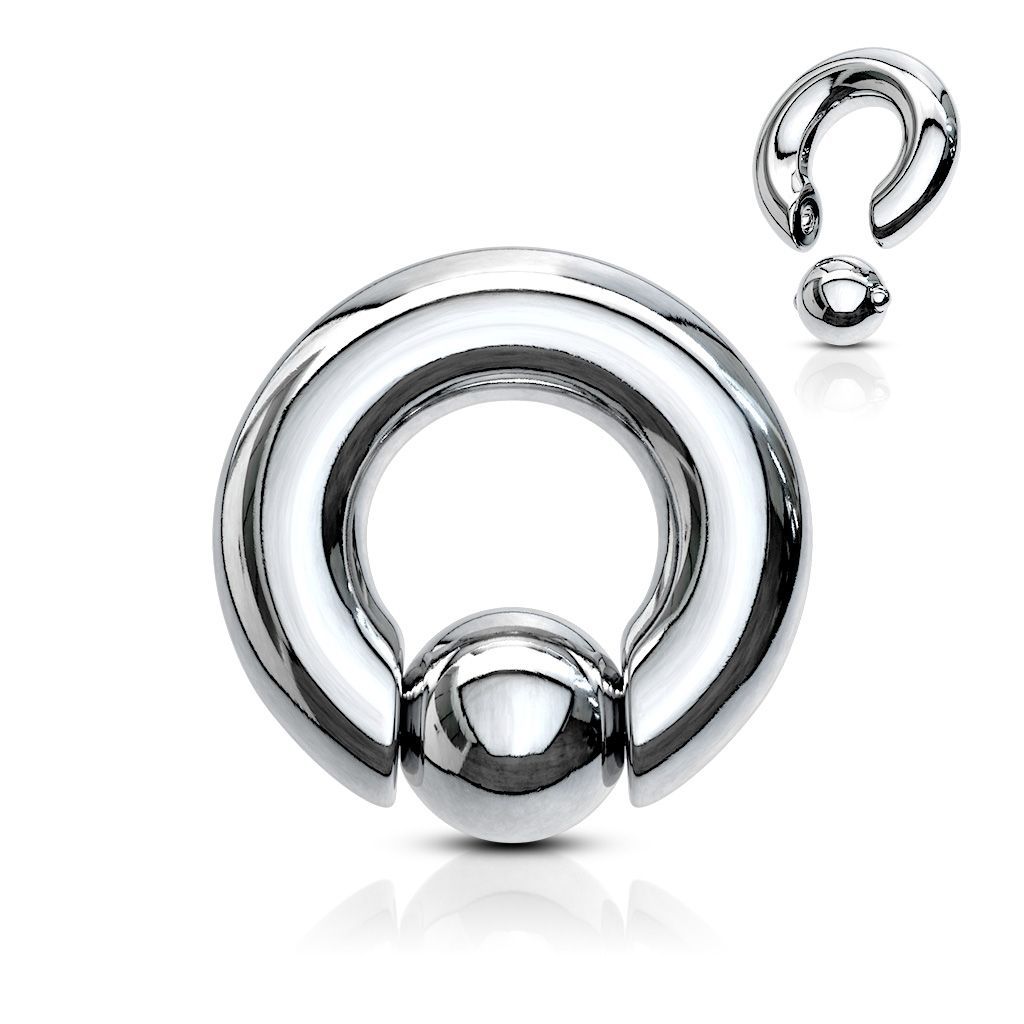 Levně Piercing - kruh (5 x 16 mm, kulička 10 mm) - K01037-5016