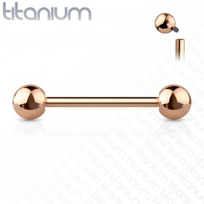 Piercing do jazyku TITAN (růžové zlato)