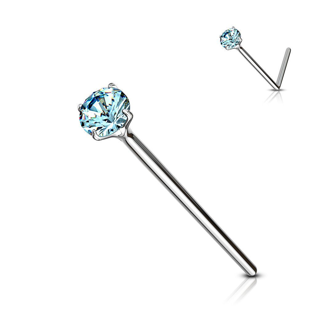Variabilní piercing do nosu (tyrkysová) - N01079-Q
