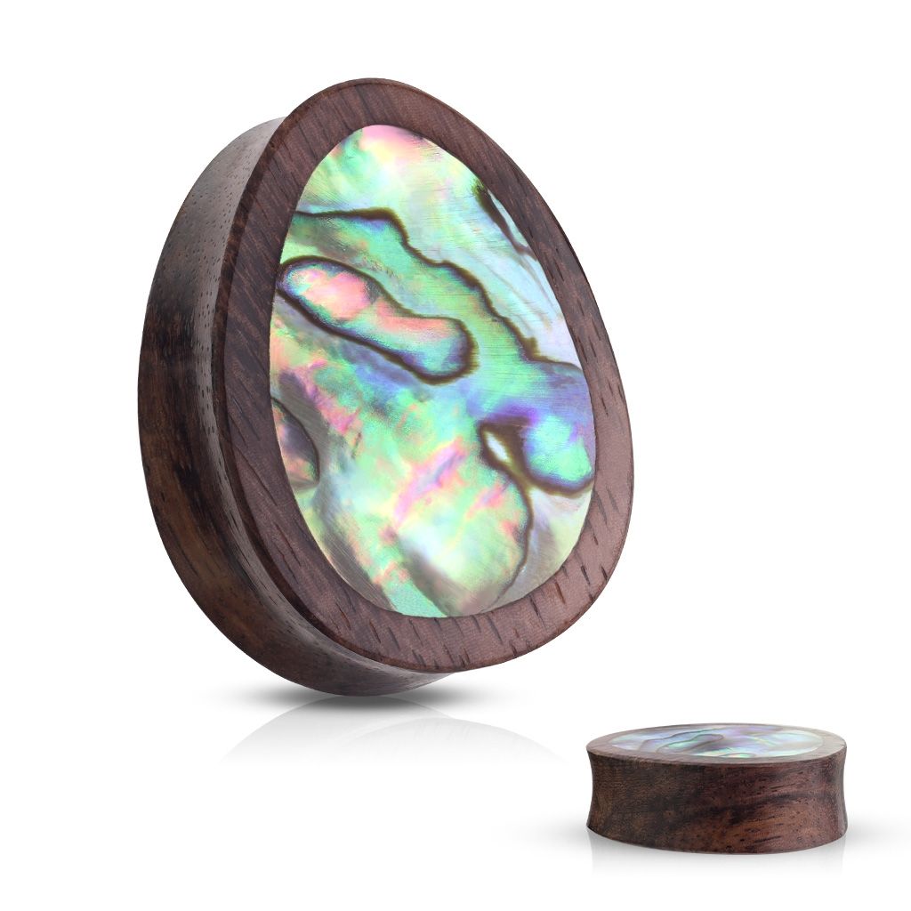 S4U Sono wood plug do ucha s perletí (12 mm) - PL01257-12
