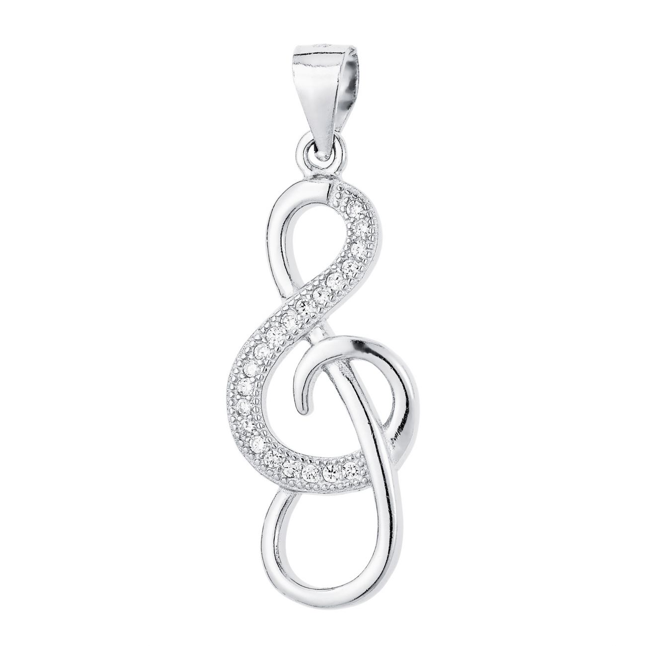 NUBIS Stříbrný přívěsek - houslový klíč - NB-4119