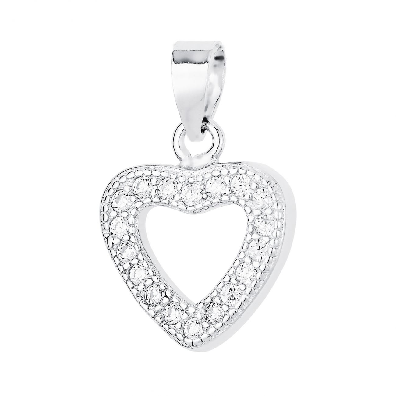 NUBIS Stříbrný přívěsek srdíčko - NB-4189