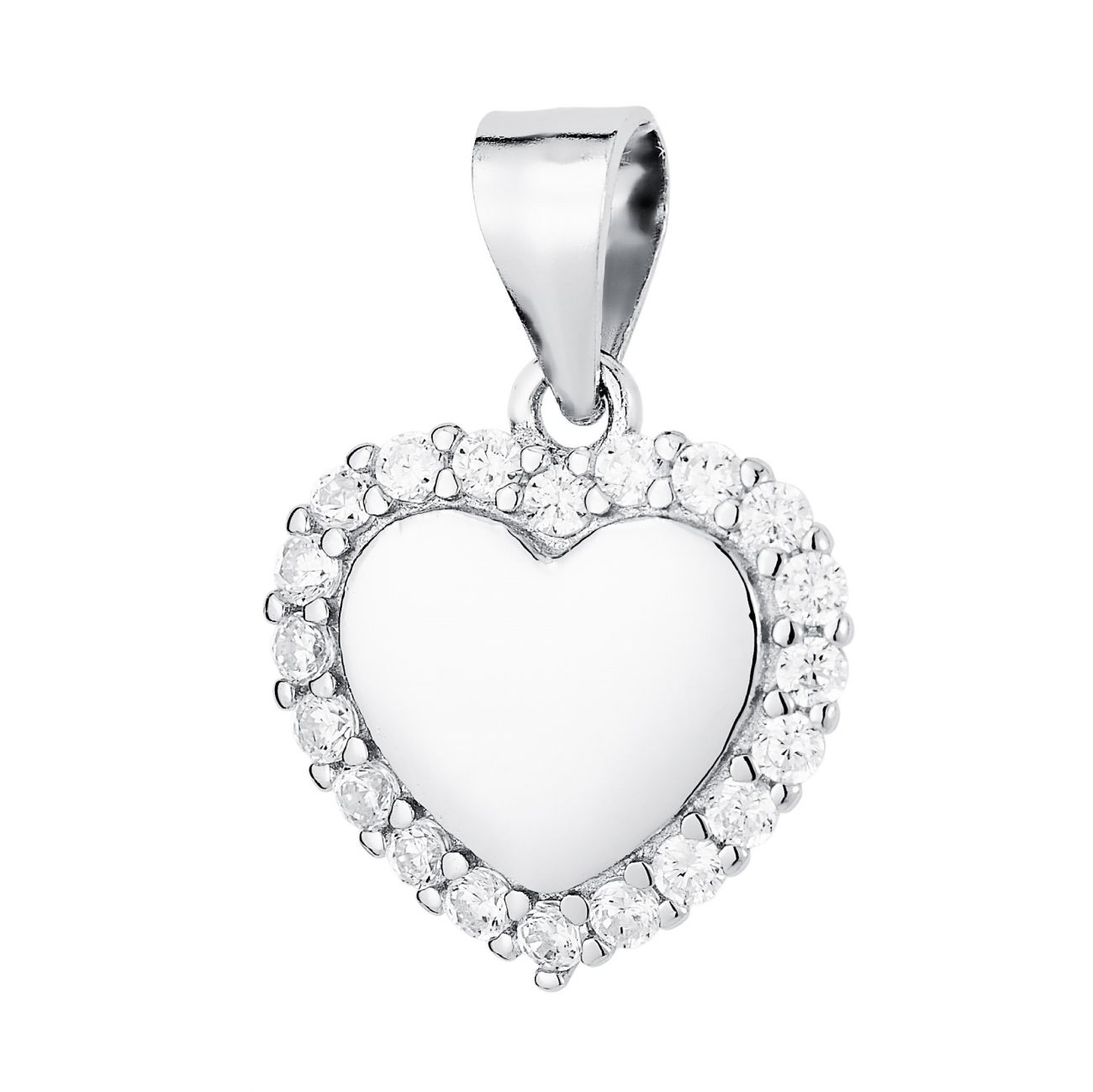 NUBIS Stříbrný přívěsek srdíčko - NB-4192