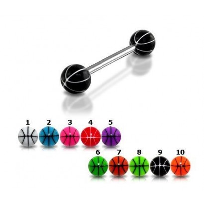 Piercing do jazyka (oranžová)