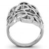 Ocelový prsten dekorovný kroužky (62)