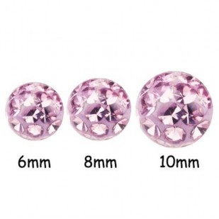 Náhradní kulička s krystaly Swarovski® 5 mm, závit 1,6 mm, VIOLET