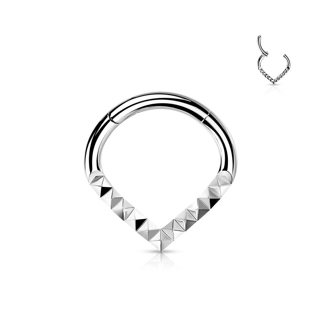 Levně Segment piercing špičatý - helix / cartilage / tragus piercing 1,2 x 8 mm - NS0054ST-1208