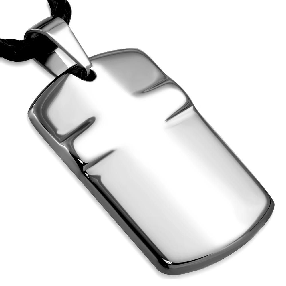 S4U Wolframový přívěsek - destička s křížkem - TC1032