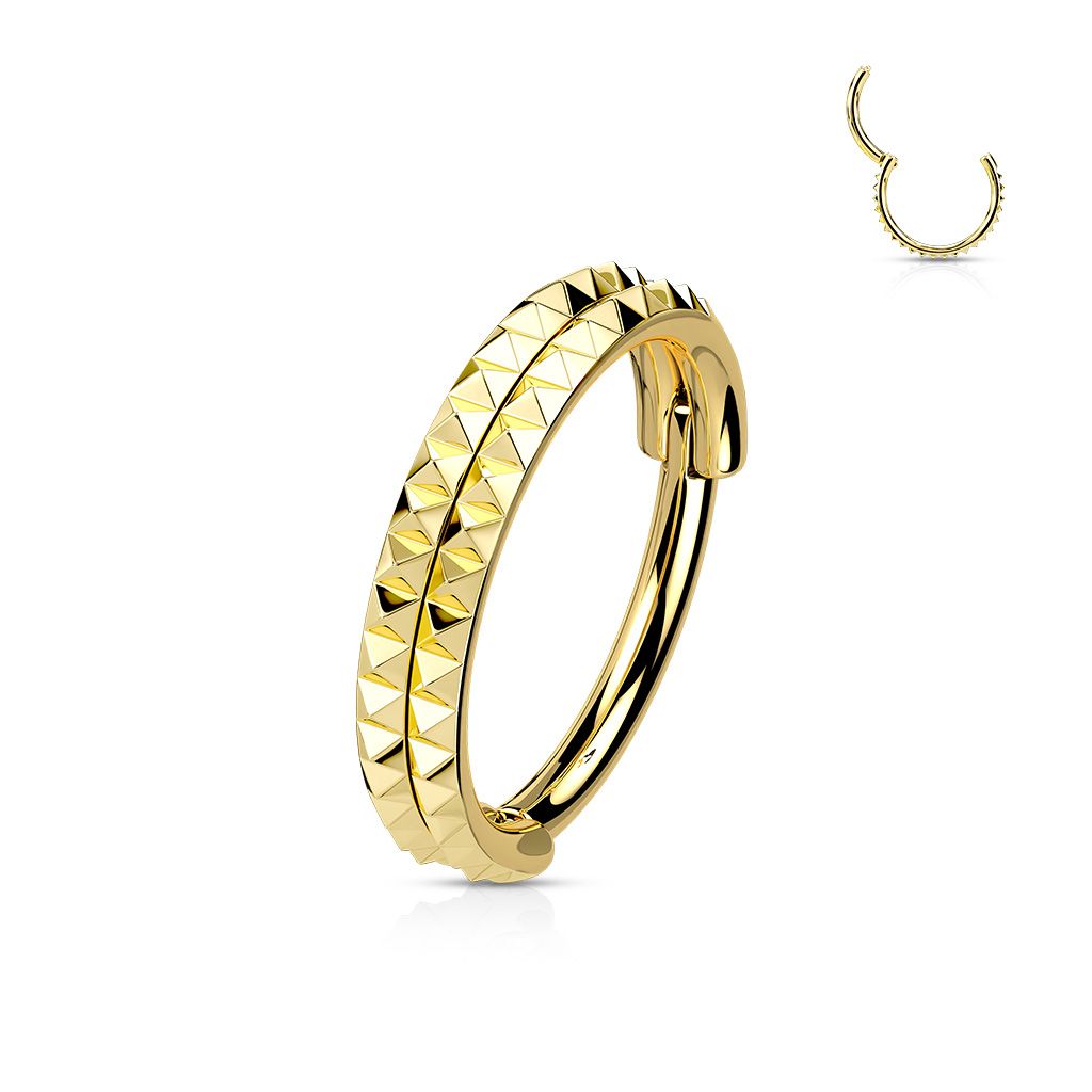 Segment kruh s hroty - helix / cartilage / tragus piercing (1,2 x 10 mm) - NS0053GD-1210