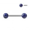 Piercing do jazyku s vnitřním závitem - jadeit