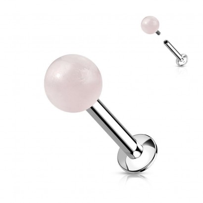 Piercing do brady labret s vnitřním závitem - růženín