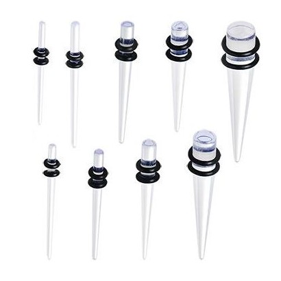 Akrylátový roztahovák do ucha průhledný (2 mm)