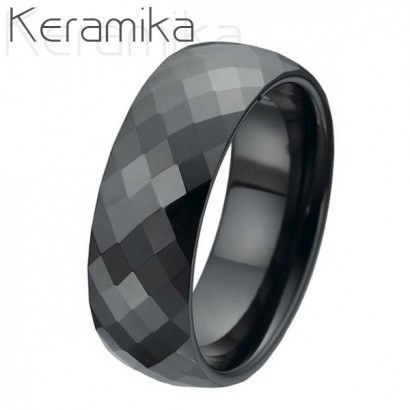 KM1002-8 Pánský keramický snubní prsten, šíře 8 mm (67)