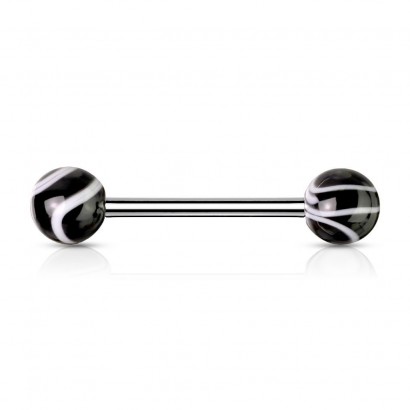 Piercing do jazyka akrylát (černá)