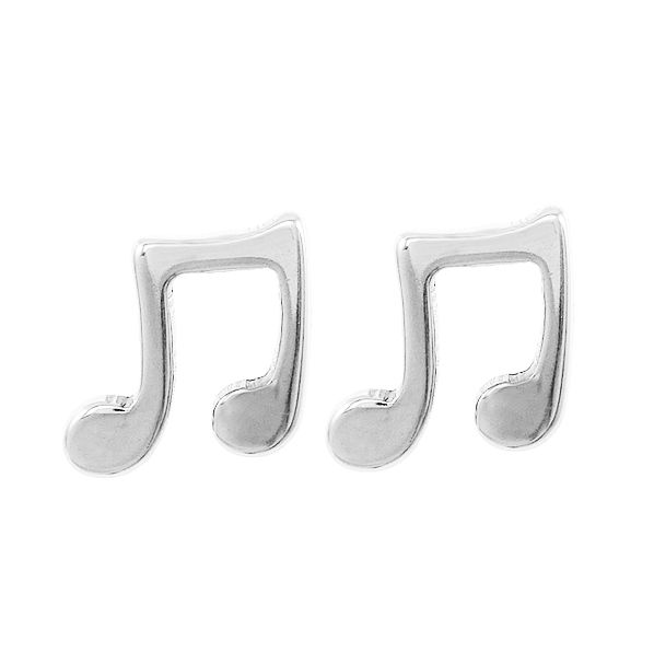 S4U Ocelové náušnice - noty - OPN1811-ST