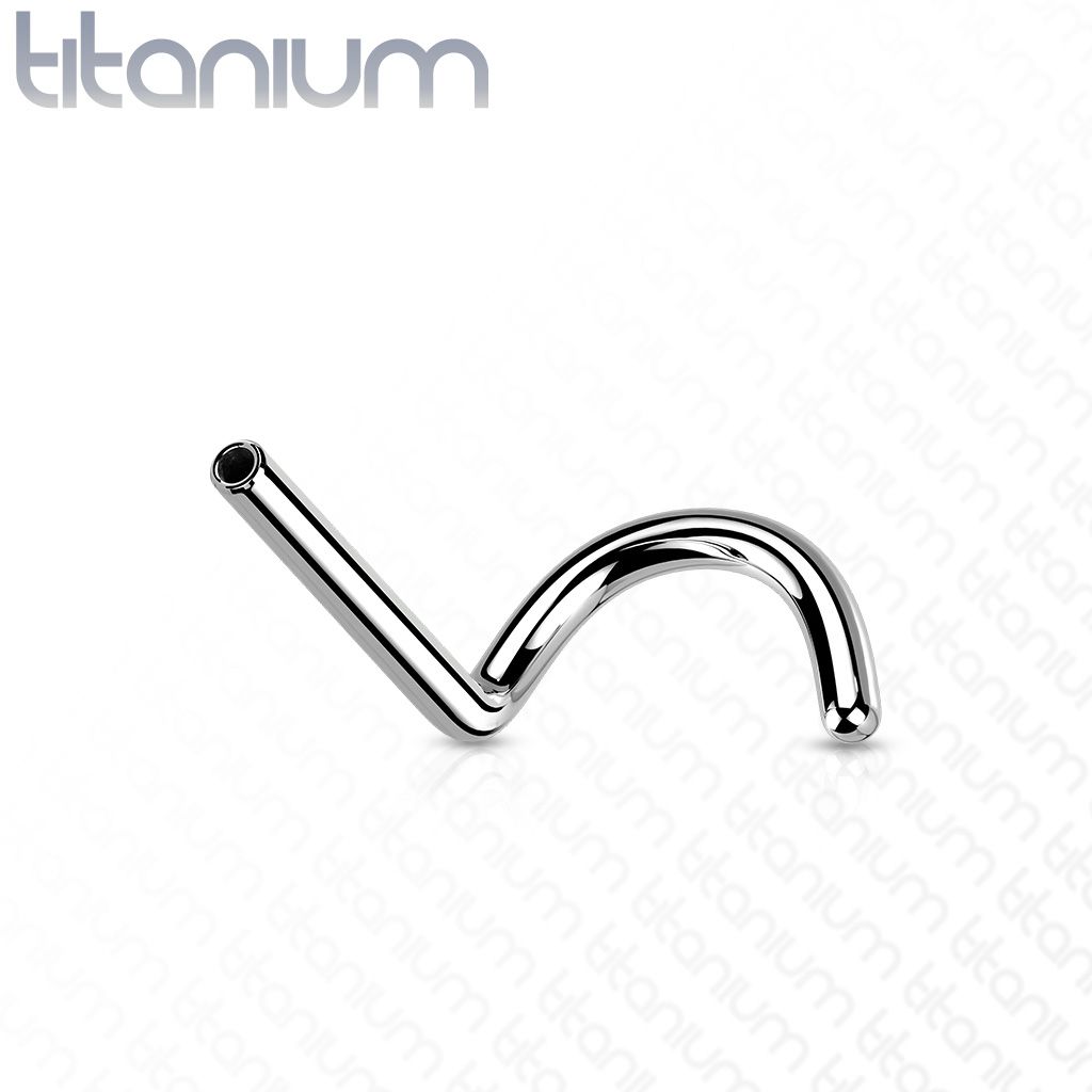 Levně S4U Tyčka k PUSH IN piercing do nosu TITAN, 0,8 x 6 mm - TIT1146-0806