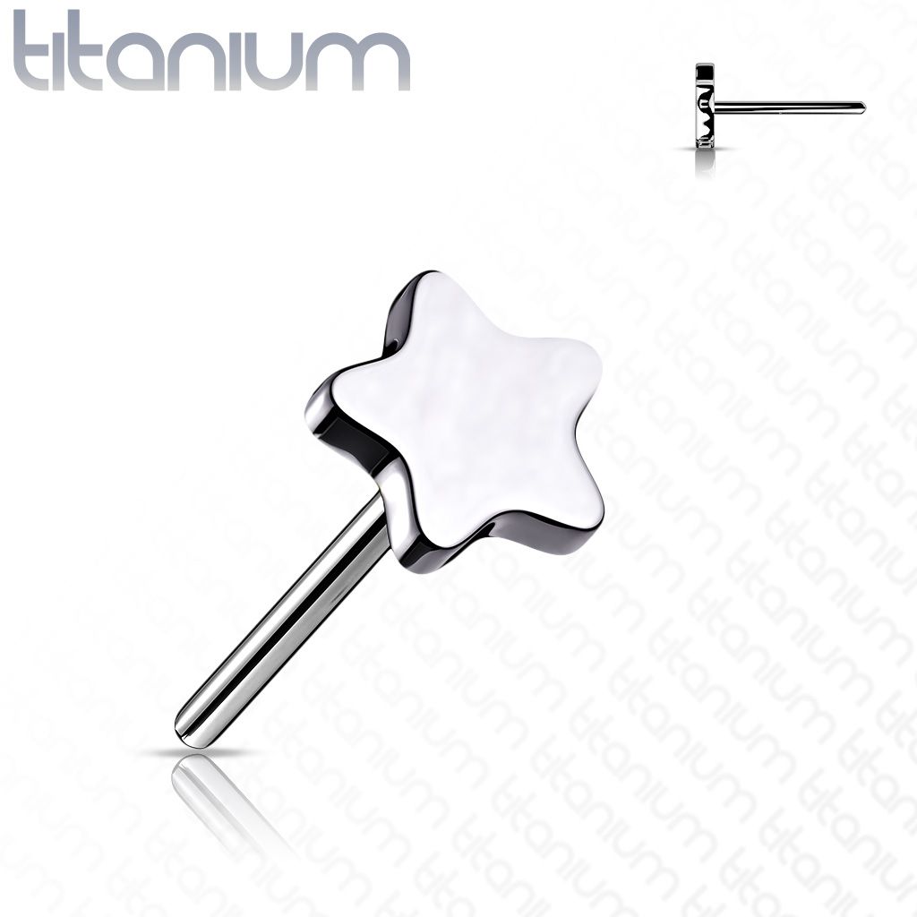 Levně S4U Hvězdička k PUSH IN piercingu TITAN - TIT1157-TI
