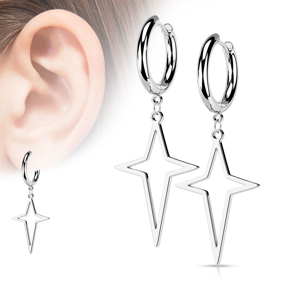 Ocelové náušnice s křížky - OPN1841-ST