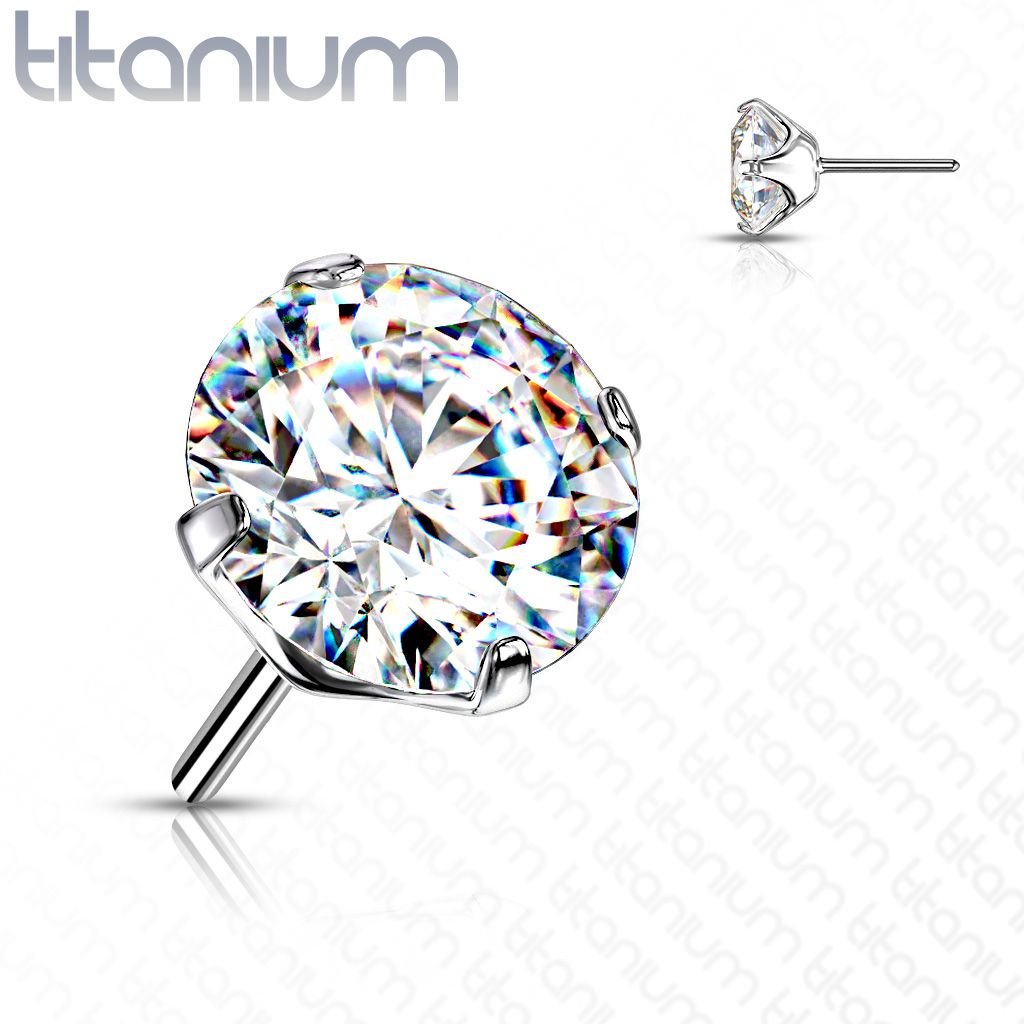 Levně S4U Kamínek k PUSH IN piercing do nosu TITAN (2 mm) - TIT1148C-020