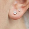 Titanové náušnice s kulatým zirkonem (3 mm)