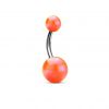 Piercing do pupíku - banánek metalické barvy (oranžová)