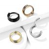 Černý piercing kruh segment (1,2 x 8 mm)