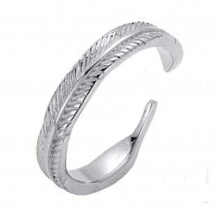 Ocelový prsten peříčko
