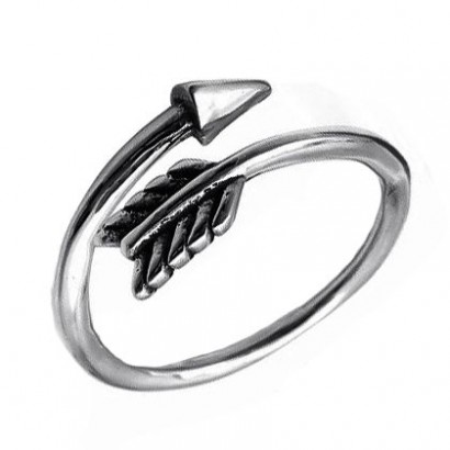 Ocelový prsten šíp (57)