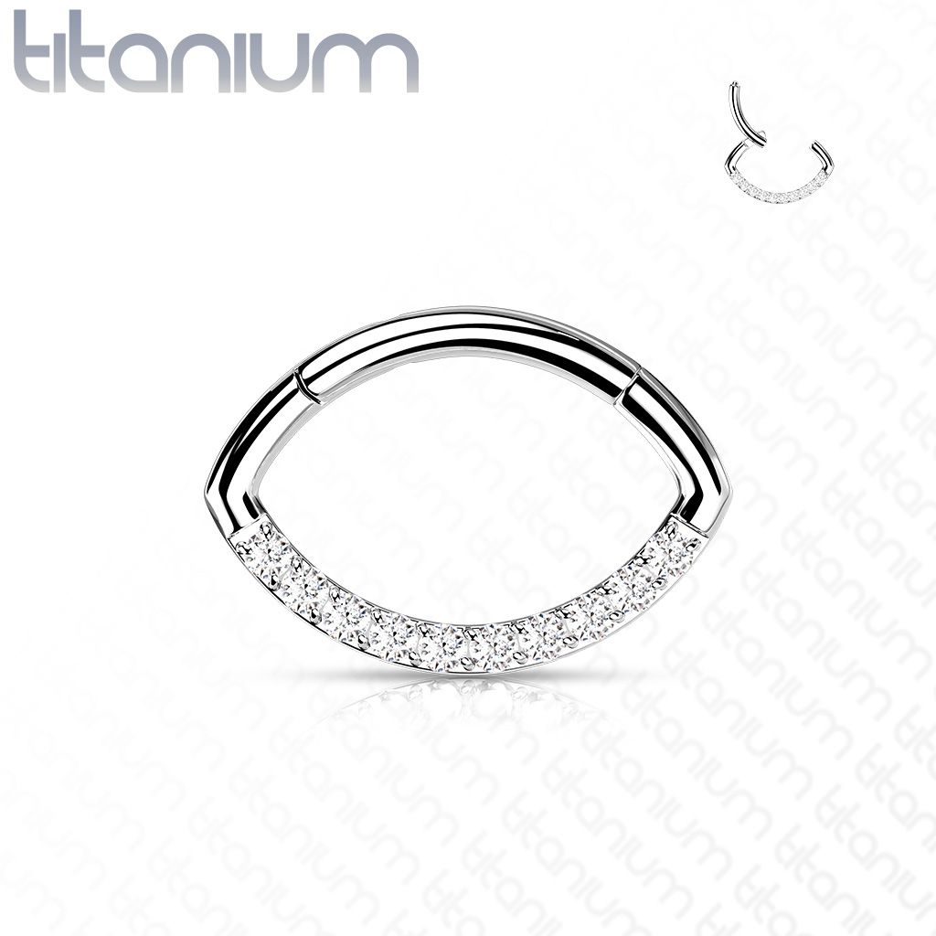 Segment - helix / cartilage / tragus piercing TITAN, 1,2 x 10 mm - TIT1164-1210