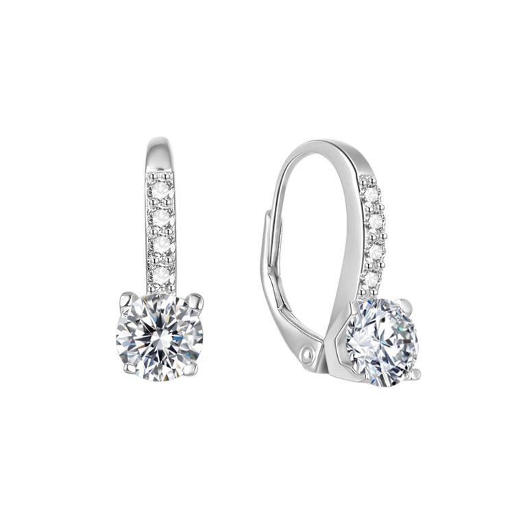 NUBIS Stříbrné náušnice se zirkony - NB-3509