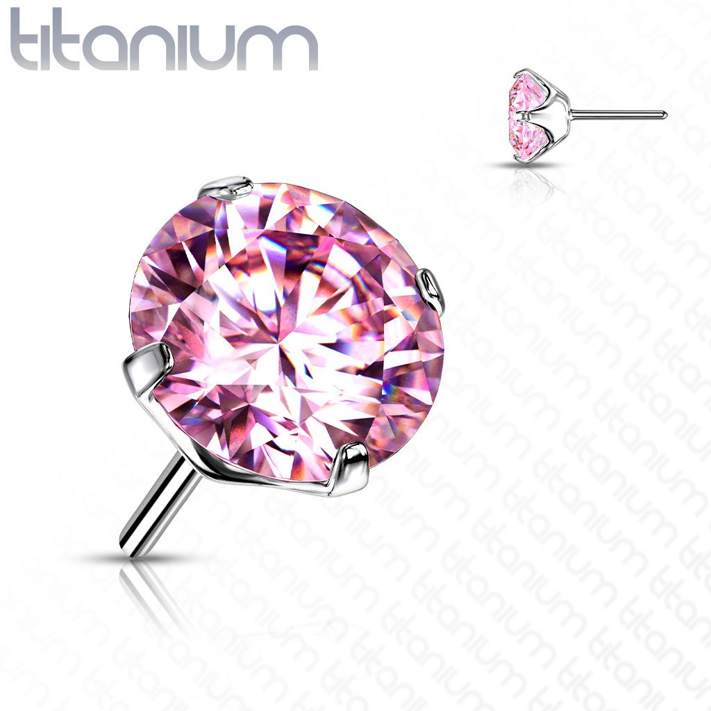 Levně S4U Kamínek k PUSH IN piercing do nosu TITAN (2 mm) - TIT1148P-020