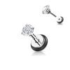 Piercingová náušnice, čirý zirkon - 1 kus (5 mm)