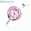 Kamínek k PUSH IN piercing do nosu TITAN (2 mm)