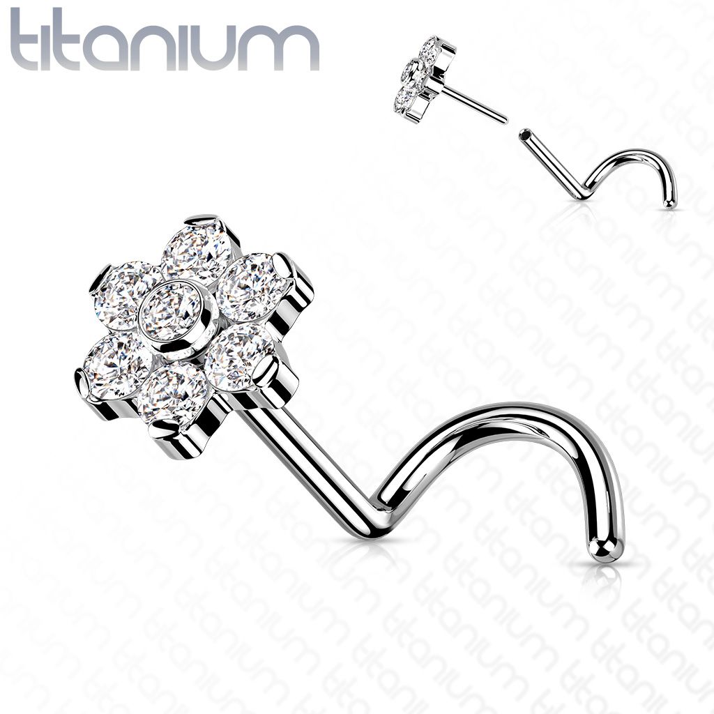 S4U PUSH IN piercing do nosu TITAN, 0,8 x 6 mm - TIT1179
